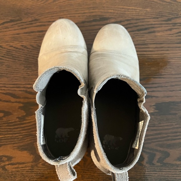 Sorel Womens Evie Pull On Boots Brown Leather Size 6.5 used pre owned condition - Picture 6 of 7